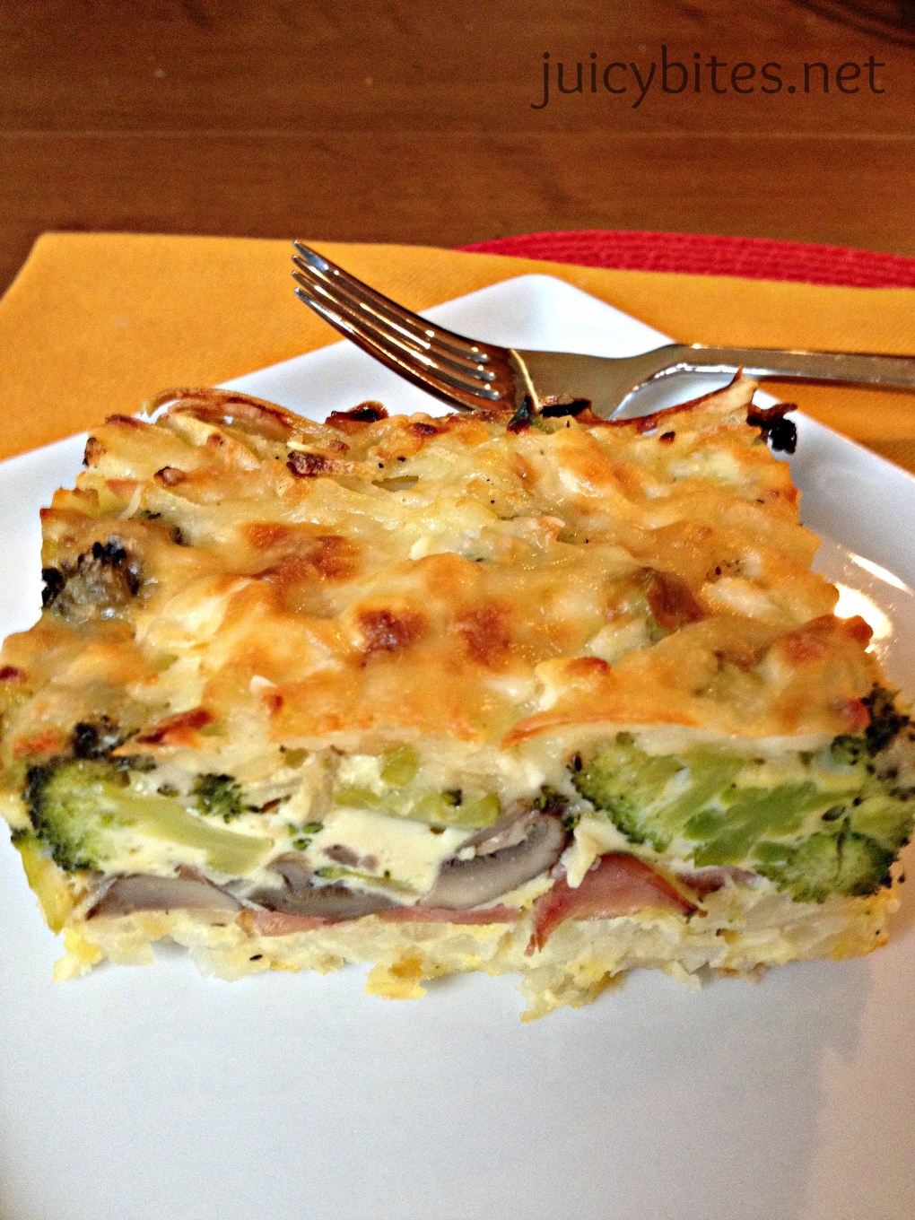 breakfast casserole close up 2