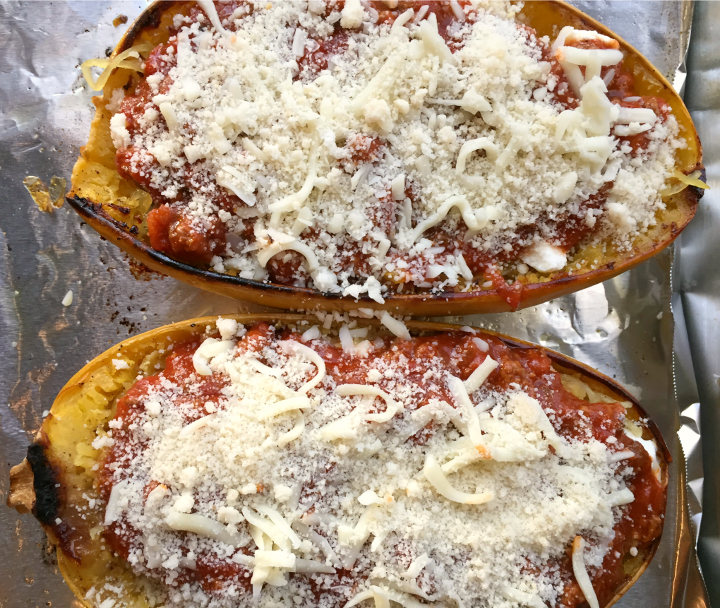 Spaghetti Squash with sauce